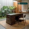 Meja Kantor Klasik Kayu Jati Minimalis