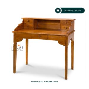 Meja Belajar Scandinavian Minimalis Kayu Jati