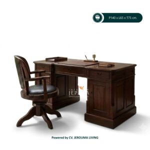 Meja Kantor Direktur Kayu Jati Minimalis | Executive Desk