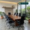 Meeting Table Kayu Trembesi Suar Solid | Meja Rapat Modern