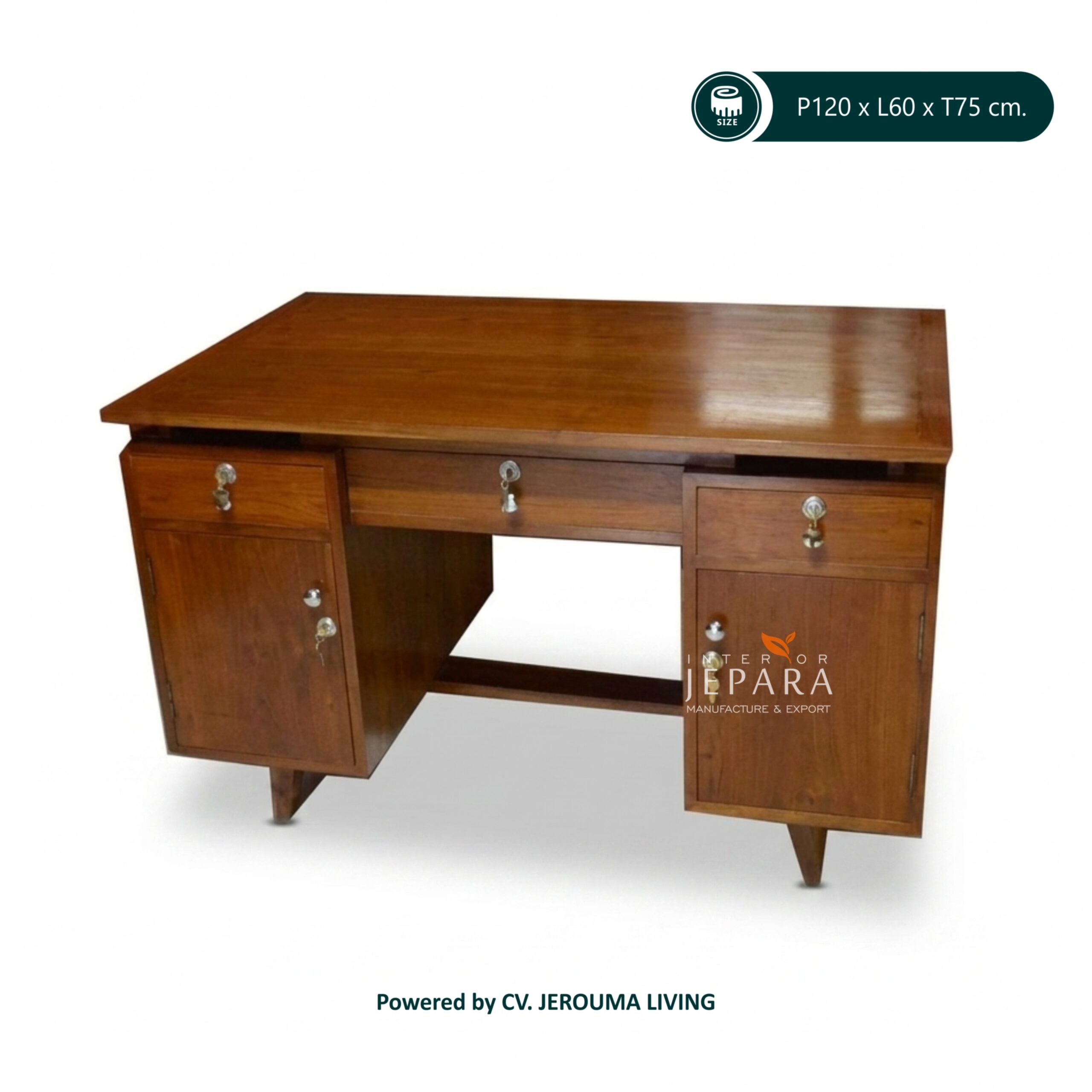 Meja Kantor Minimalis Kayu Jati | Meja Belajar