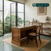 Meja Kerja Kantor Minimalis Kayu Jati - Interior Jepara