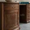 Meja Direktur Ukiran Pintu Aceh Kayu Jati - Limited Edition