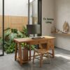 Meja Kerja Minimalis Kayu Jati Modern - Interior Jepara