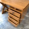 Meja Kerja Minimalis Kayu Jati dengan Laci