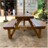 Meja Taman Kayu Jati dengan Payung – Furniture Minimalis
