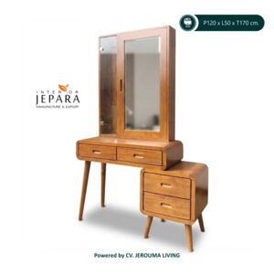 meja rias kayu jati minimalis