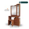 Meja Rias Kayu Jati Minimalis dengan Cermin dan Laci – Elegan