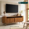 Meja TV Kayu Jati Minimalis Panjang 180 cm – Interior Jepara