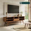 Meja TV Kayu Jati Minimalis Modern 150 cm – Interior Jepara