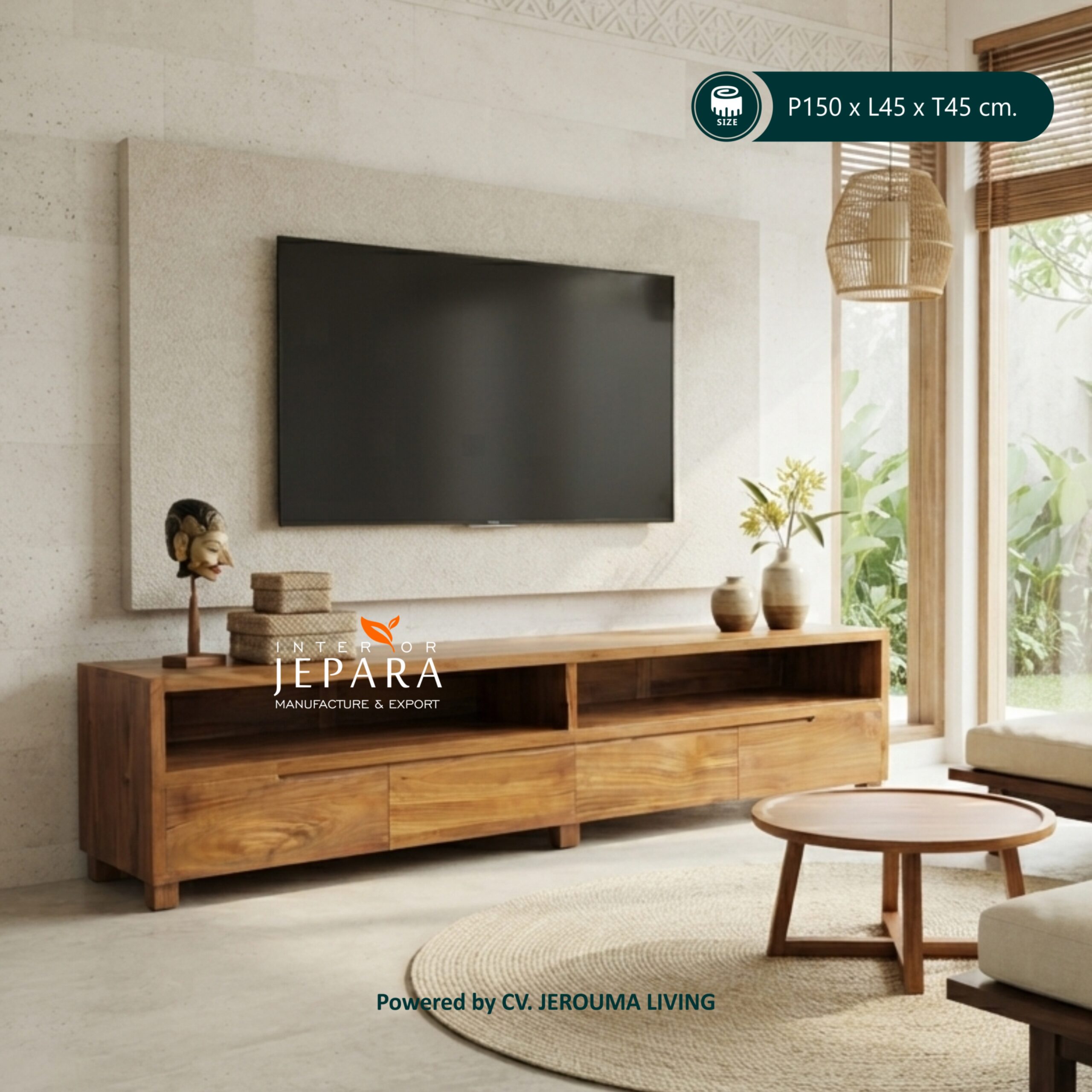 Meja Tv Kayu Jati Model Minimalis