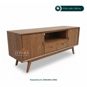 Meja TV Kayu Jati Minimalis Modern | Bufet TV Jati Jepara