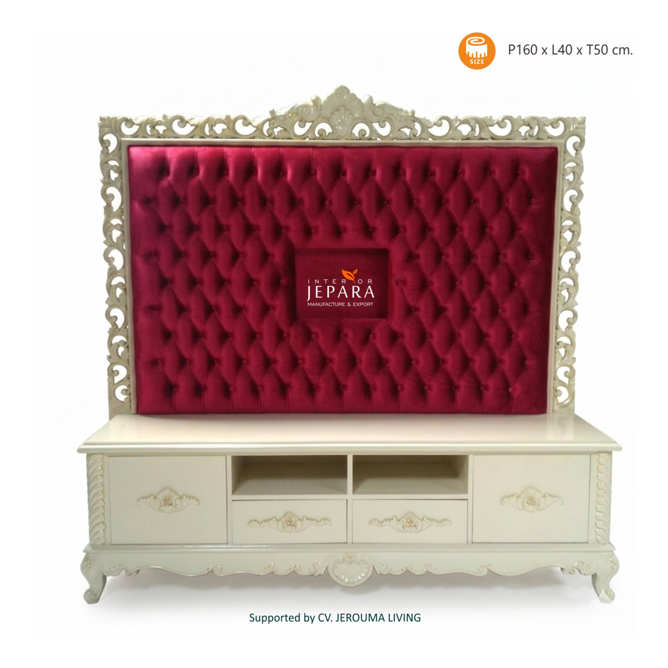 Luxury TV Cabinet Jepara – Furniture Mewah Ukiran Modern