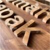 Papan Nama Kayu Jati Solid Custom 3D