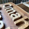 Papan Nama Kayu Jati Solid Custom 3D
