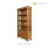 Rak Buku Minimalis Kayu Jati 2 Pintu | Lemari Buku Jepara