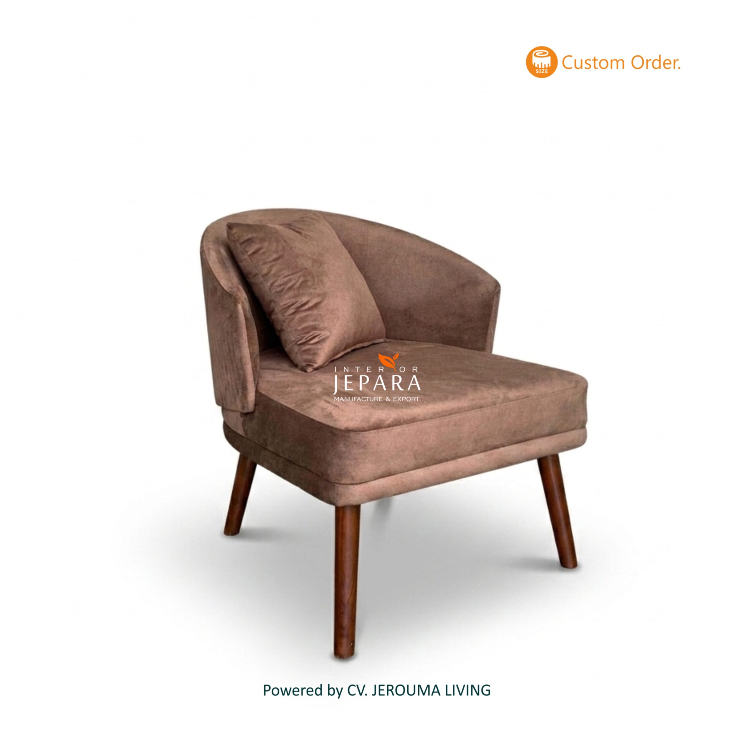 Kursi Sofa Single Modern Kayu Solid Jepara