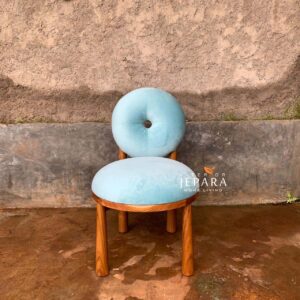 Oval Donut Chair – Kursi Unik Modern dengan Sentuhan Kayu Jati Asli