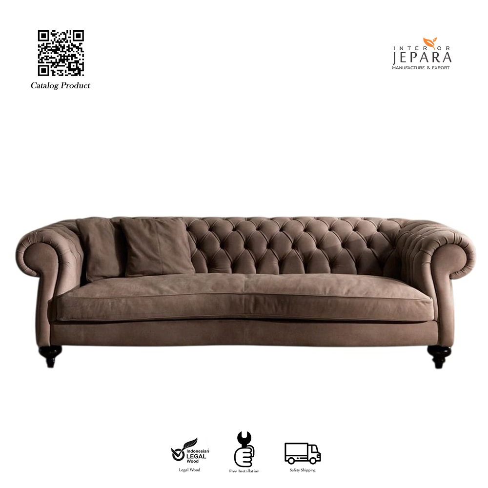 Sofa Chesterfield Classic Jepara – Premium Elegant 3 Seater