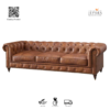 Sofa Chester Kulit Vintage Jepara – Premium Handmade