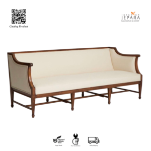 Sofa Panjang Klasik Jepara | Sofa Tamu Kayu Jati Elegan