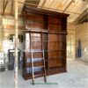Lemari Perpustakaan Kayu Jati dengan Tangga