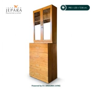 Rak Buku & File Minimalis Kayu Jati Jepara | Interior Jepara