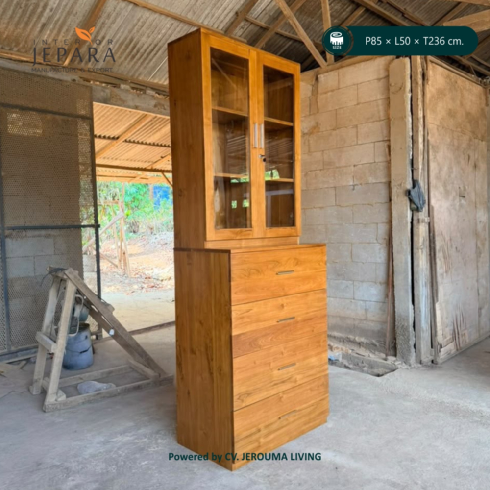Rak Buku & File Minimalis Kayu Jati Jepara | Interior Jepara