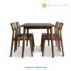 Meja Makan Kayu Jati Modern Scandinavian 4 Kursi