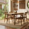 Meja Makan Kayu Jati Modern Scandinavian 4 Kursi