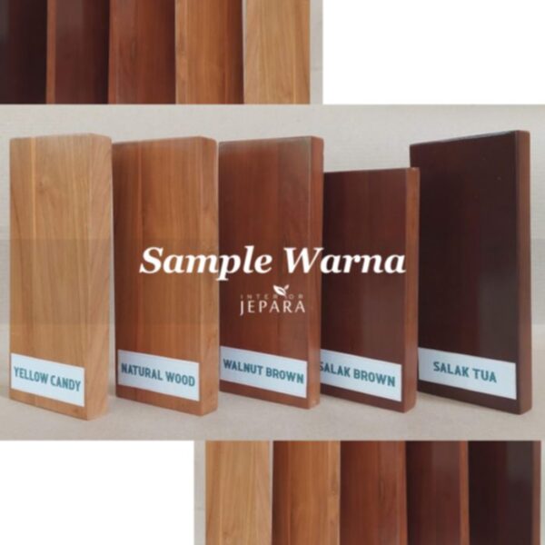 Almari Pakaian Retro Minimalis Kayu Jati Solid