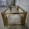 Coffee Table, Meja Tamu Stainless Steel Gold