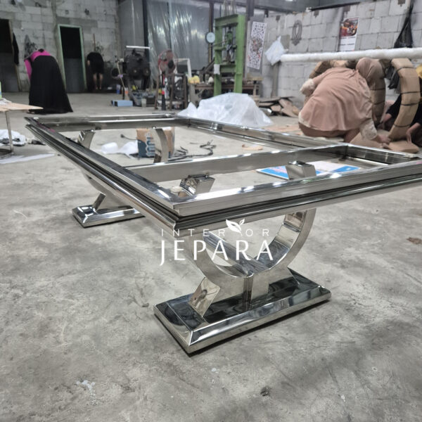 Rings Coffee Table, Meja Tamu Stainless Steel