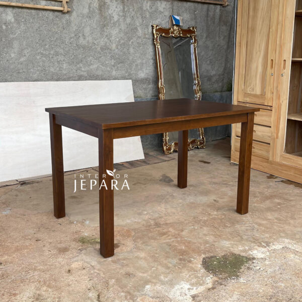 Set Meja Makan Minimalis 4 Kursi Kayu Jati Solid