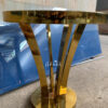 Meja Tamu Sudut Modern Stainless Steel