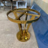 Meja Tamu Sudut Modern Stainless Steel