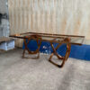 Meja Makan loop Elegan Stainless Steel