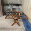Meja Makan loop Elegan Stainless Steel