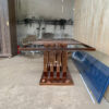 Meja Makan Hexa Geometris Stainless Steel Modern