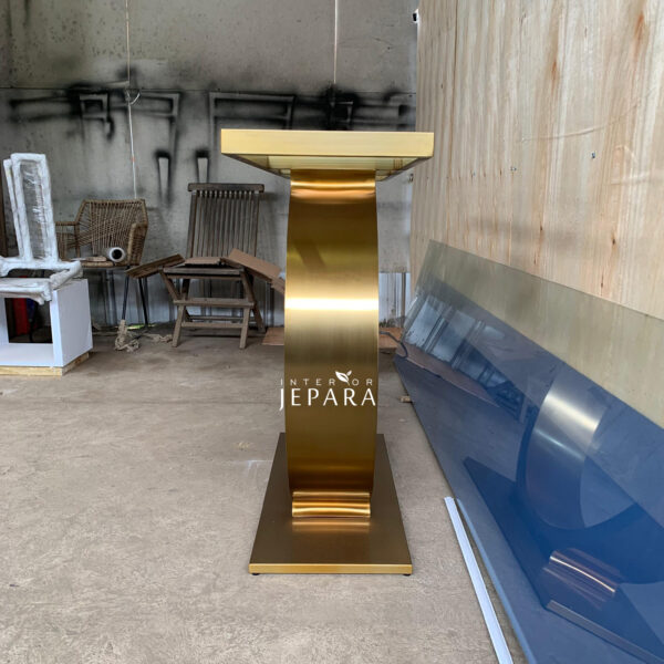 Meja Konsul Model Ring Stainless Steel Interior Jepara