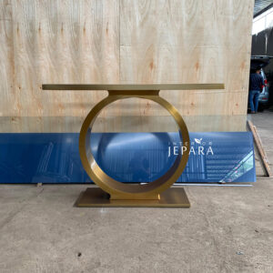 Meja Konsul Model Ring Stainless Steel Interior Jepara