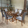 Meja Makan Stainless Steel Modern Living