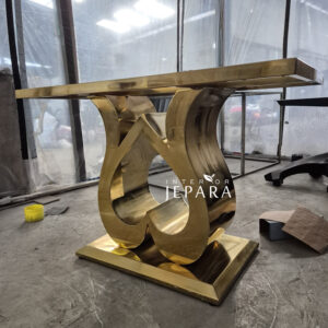 Golden Luxe Console Table Stainless Steel