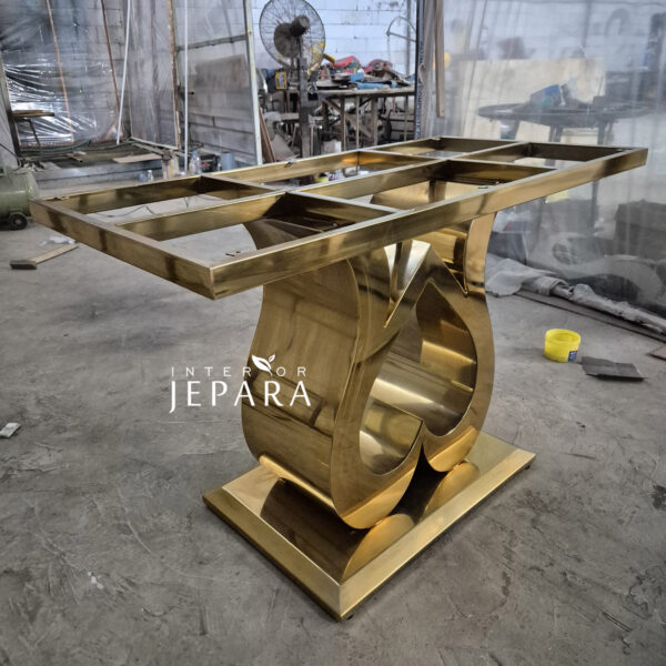 Golden Luxe Console Table Stainless Steel