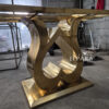 Golden Luxe Console Table Stainless Steel