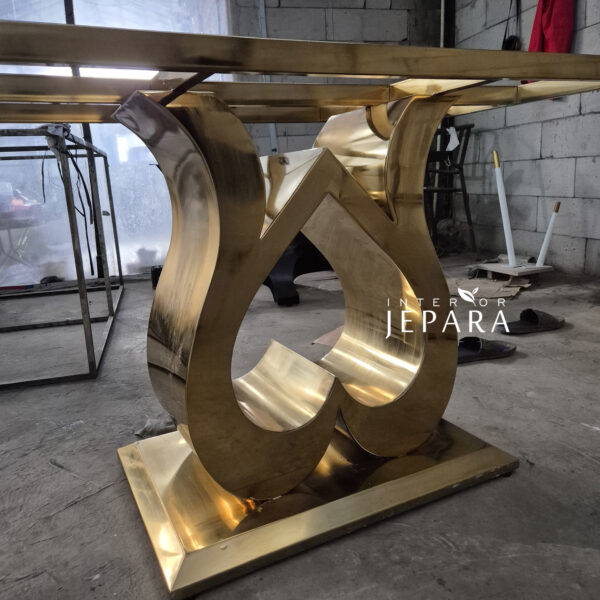 Golden Luxe Console Table Stainless Steel