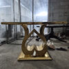 Golden Luxe Console Table Stainless Steel