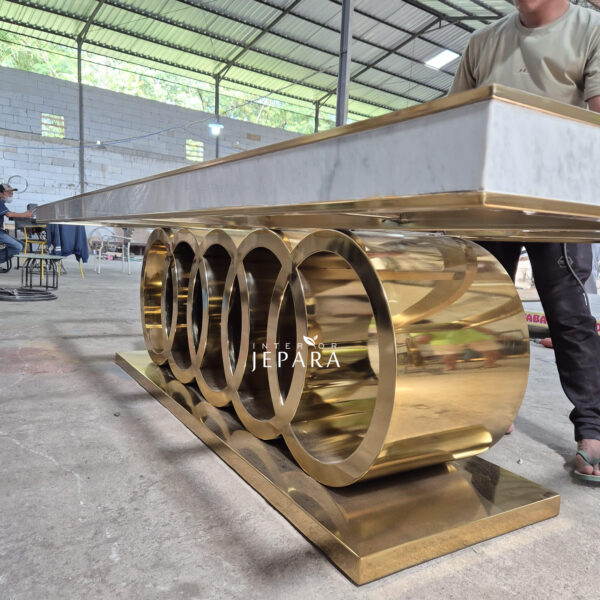 Audi style Classy Dining Table Stainless Steel - Meja Makan