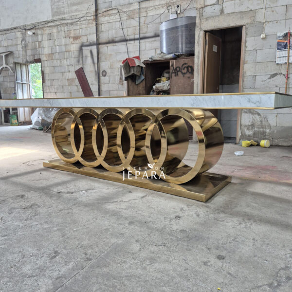 Audi style Classy Dining Table Stainless Steel - Meja Makan