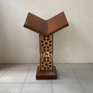 Meja Rekal Alquran Desain Minimalis Bahan Kayu Jati